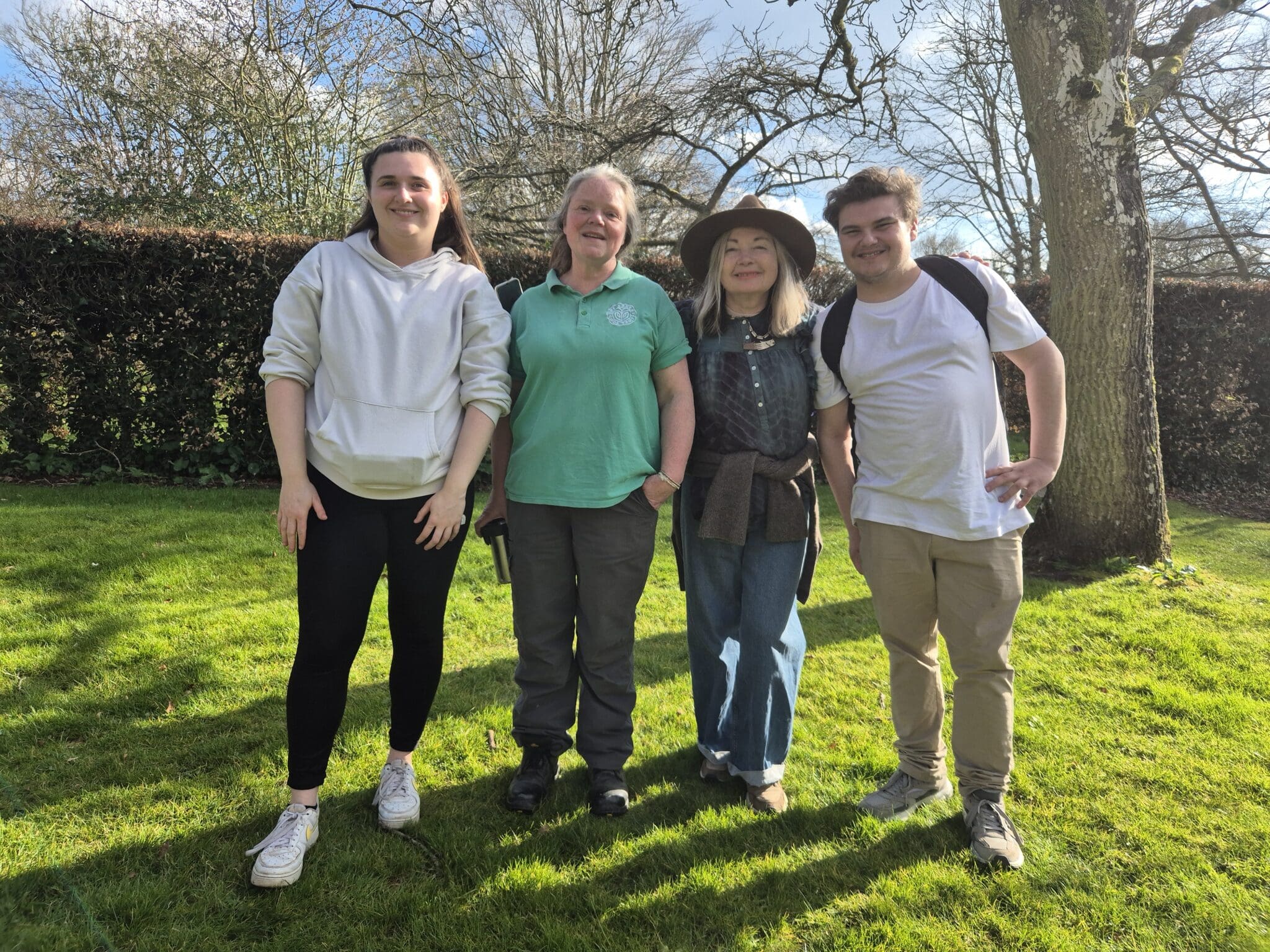 Participants with Ernest Cook Trust and Amanda on a outdoors trip