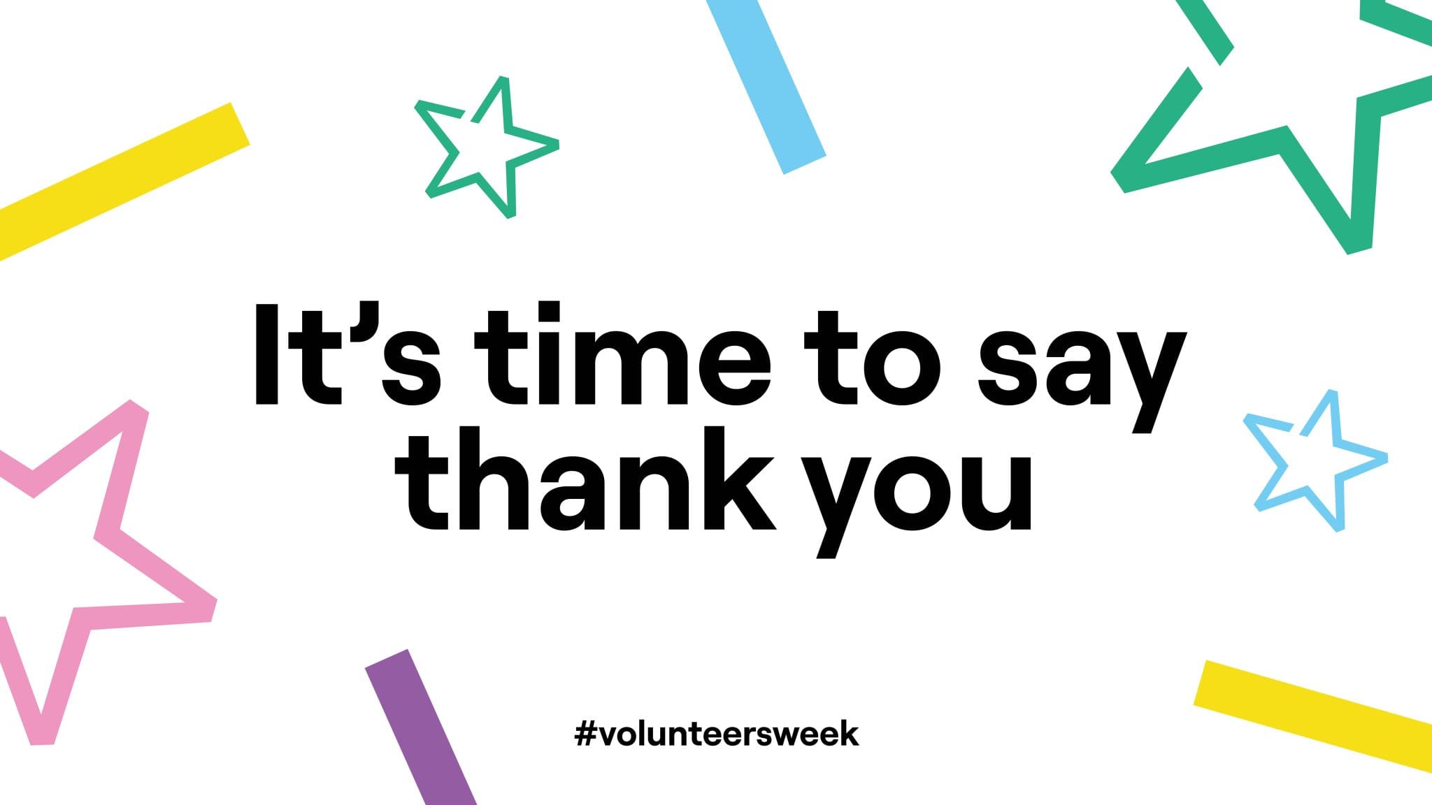 Volunteers Week Time to Say Thank You Wide